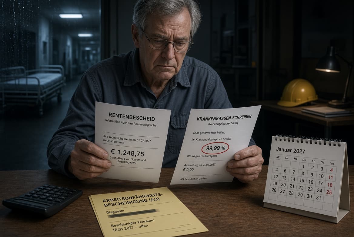 Wichtige Änderung bei Teilrente und Krankengeld    