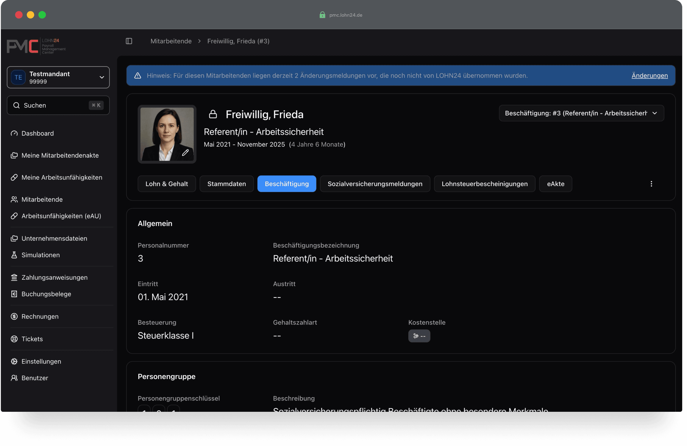 Payroll Management Center (PMC) von LOHN24 – sicheres digitales Lohnportal